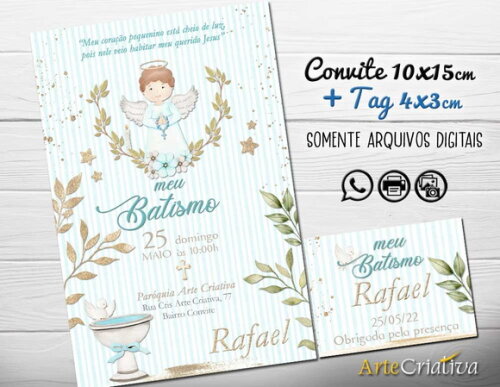 CONVITE DIGITAL C/TAG Batismo Menino 6