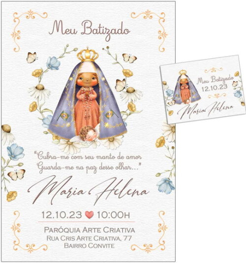 Convite Digital C/tag Batismo Nossa Senhora 5