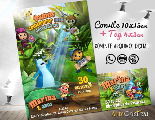 CONVITE DIGITAL C/TAG Beat Bugs 2