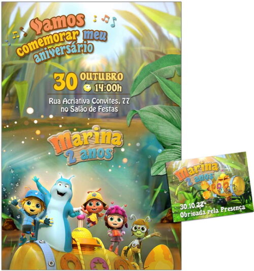 CONVITE DIGITAL C/TAG Beat Bugs 3