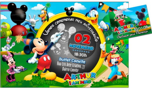 CONVITE DIGITAL C/TAG Casa do Mickey Mouse 2