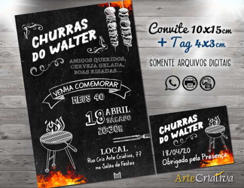 CONVITE DIGITAL C/TAG Churrasco 2