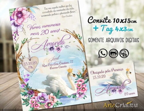 CONVITE DIGITAL C/TAG Cisne 1