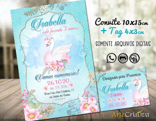 CONVITE DIGITAL C/TAG Cisne 10
