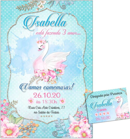 CONVITE DIGITAL C/TAG Cisne 10