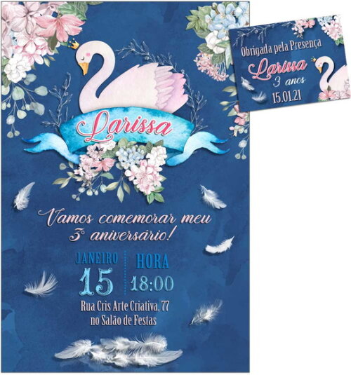 CONVITE DIGITAL C/TAG Cisne 9