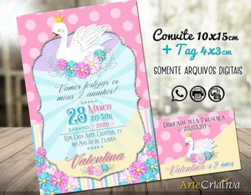 CONVITE DIGITAL C/TAG Cisne 8