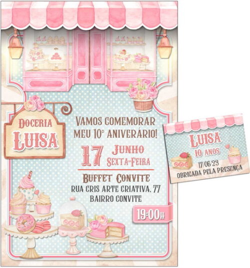 Convite Digital C/tag Confeiteira 6