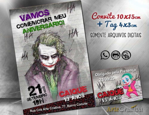 CONVITE DIGITAL C/TAG Coringa