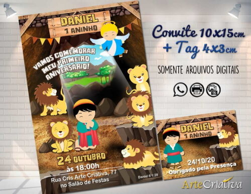 CONVITE DIGITAL C/TAG Daniel na cova dos Leões