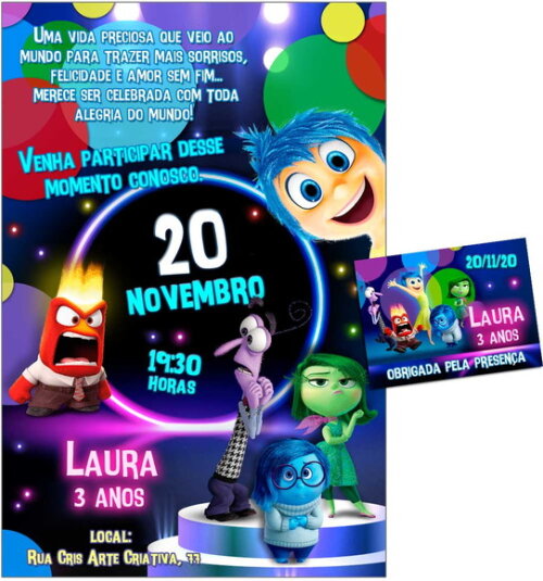 CONVITE DIGITAL C/TAG Divertidamente