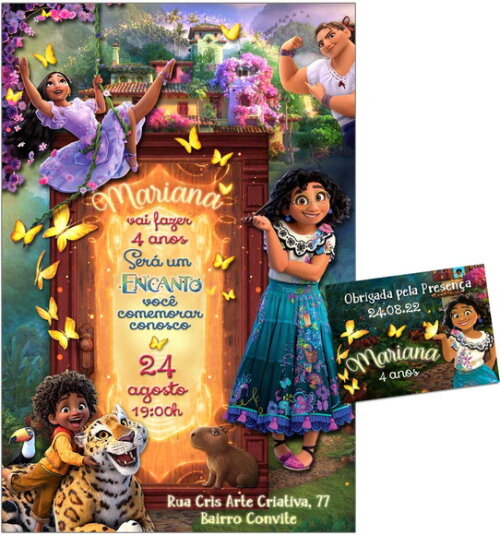 CONVITE DIGITAL C/TAG Encanto Disney 3