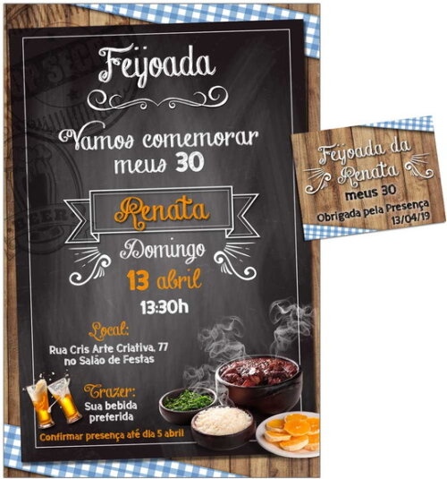 CONVITE DIGITAL C/TAG Feijoada