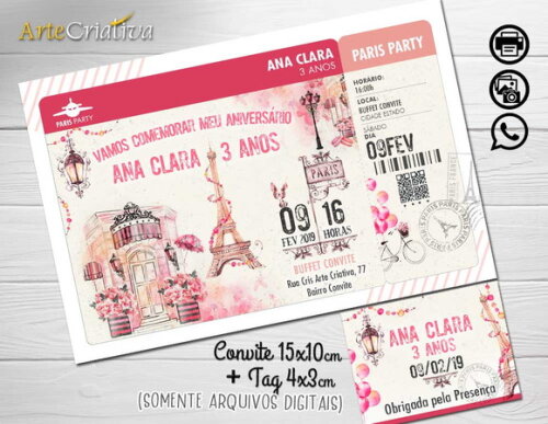 CONVITE DIGITAL C/TAG Festa Paris Voucher