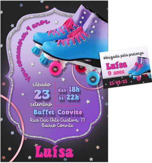 Convite Digital C/tag Festa Patins