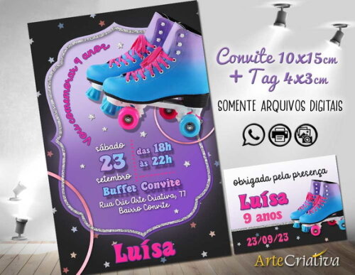 Convite Digital C/tag Festa Patins