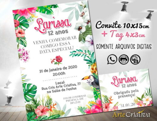 CONVITE DIGITAL C/TAG Festa Tropical