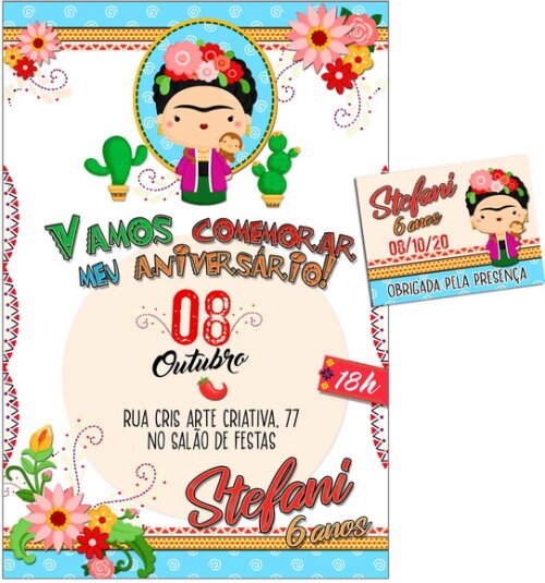 CONVITE DIGITAL C/TAG Frida 1