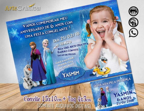 CONVITE DIGITAL C/TAG Frozen