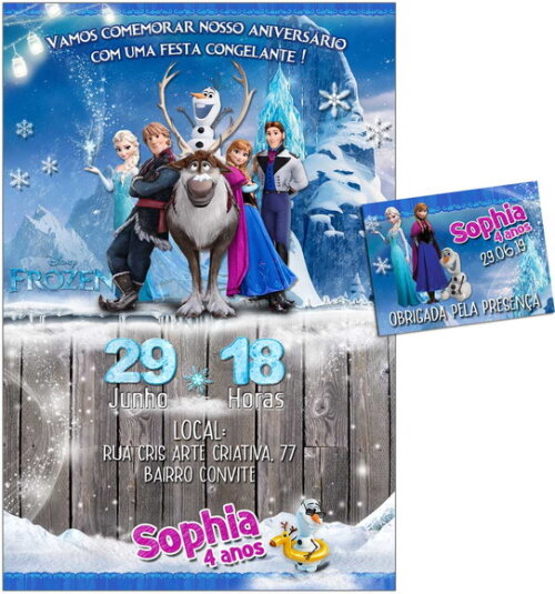 CONVITE DIGITAL C/TAG Frozen 2