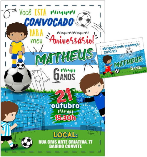 CONVITE DIGITAL C/TAG Futebol