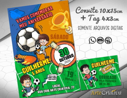 CONVITE DIGITAL C/TAG Futebol 2