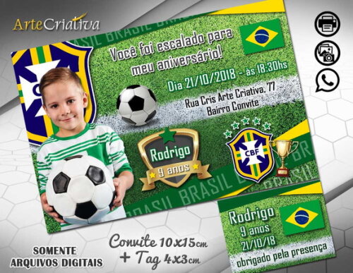 CONVITE DIGITAL C/TAG Futebol Brasil