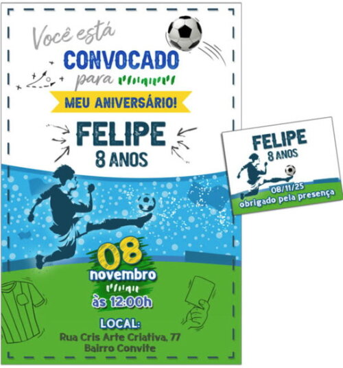Convite Digital C/tag Futebol Brasil 2