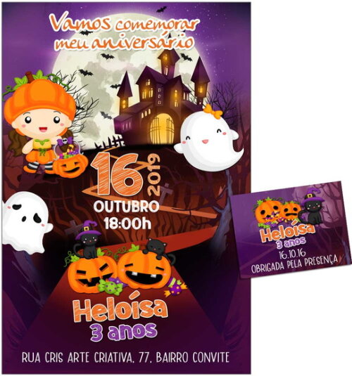 CONVITE DIGITAL C/TAG Halloween 4