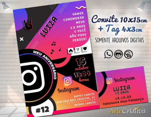 Convite Digital C/tag Instagram