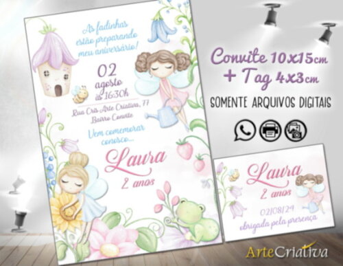 Convite Digital C/tag Jardim das Fadas 10