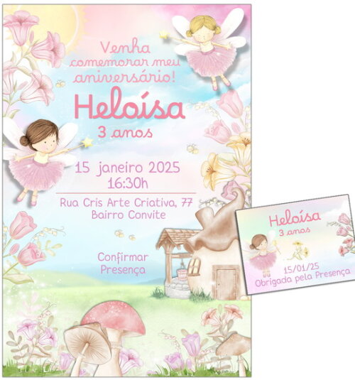 Convite Digital C/tag Jardim Das Fadas 3