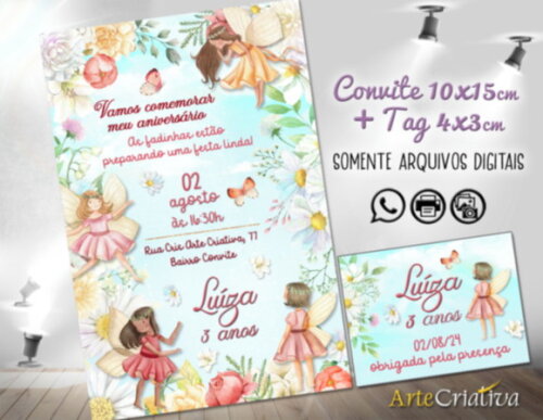Convite Digital C/tag Jardim das Fadas 6