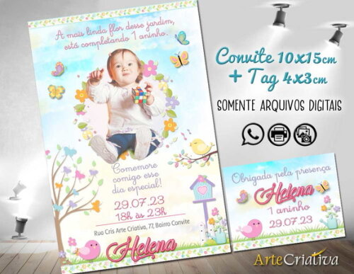 Convite Digital C/tag Jardim Encantado 7