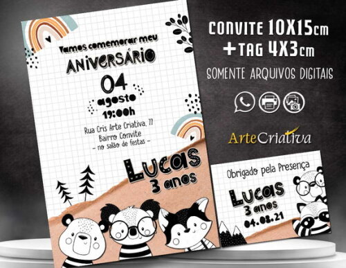 CONVITE DIGITAL C/TAG Minimalista 4