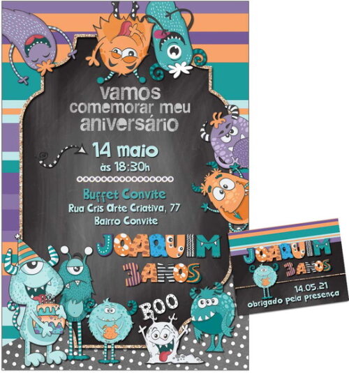 CONVITE DIGITAL C/TAG Monstrinhos Menino2