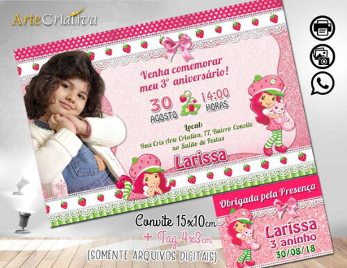 CONVITE DIGITAL C/TAG Moranguinho 2