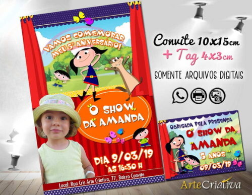 CONVITE DIGITAL C/TAG O Show da Luna 2