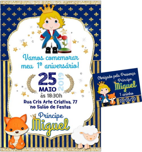 CONVITE DIGITAL C/TAG Pequeno Príncipe 1