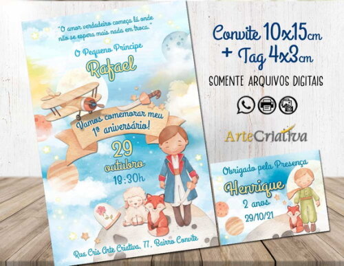 CONVITE DIGITAL C/TAG Pequeno Príncipe 13