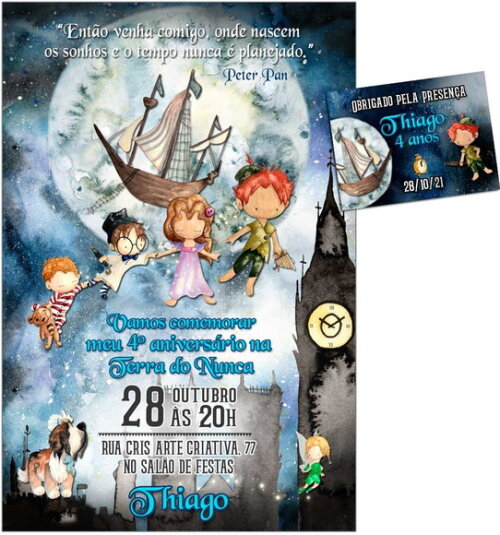 CONVITE DIGITAL C/TAG Peter Pan 4