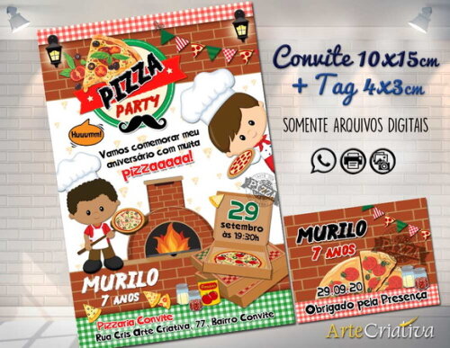 CONVITE DIGITAL C/TAG Pizza 5