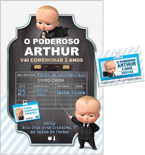 CONVITE DIGITAL C/TAG Poderoso Chefinho 1