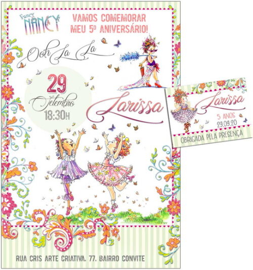 CONVITE DIGITAL C/TAG Princesa Nancy Fancy 6