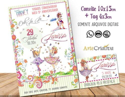 CONVITE DIGITAL C/TAG Princesa Nancy Fancy 6