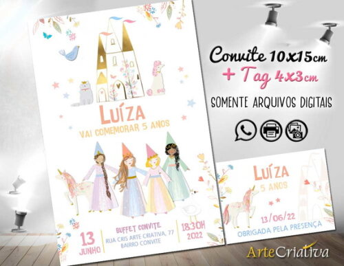 CONVITE DIGITAL C/TAG Princesas Meri Meri 4