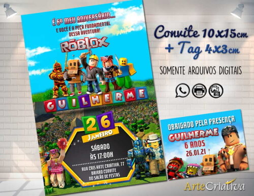 CONVITE DIGITAL C/TAG Roblox