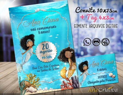 CONVITE DIGITAL C/TAG Sereia 17
