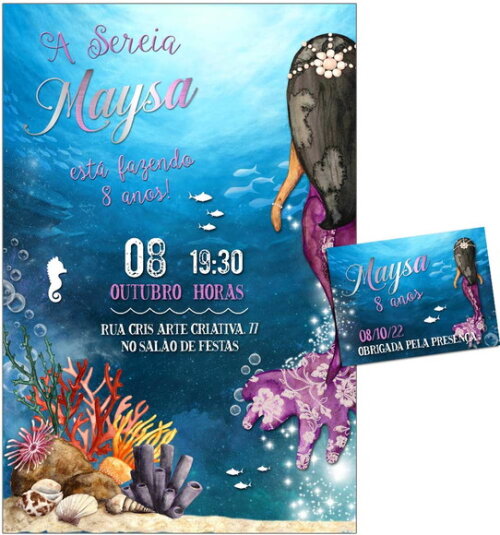 CONVITE DIGITAL C/TAG Sereia 15