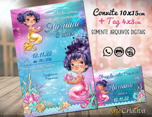 CONVITE DIGITAL C/TAG Sereia 23